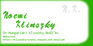 noemi klinszky business card